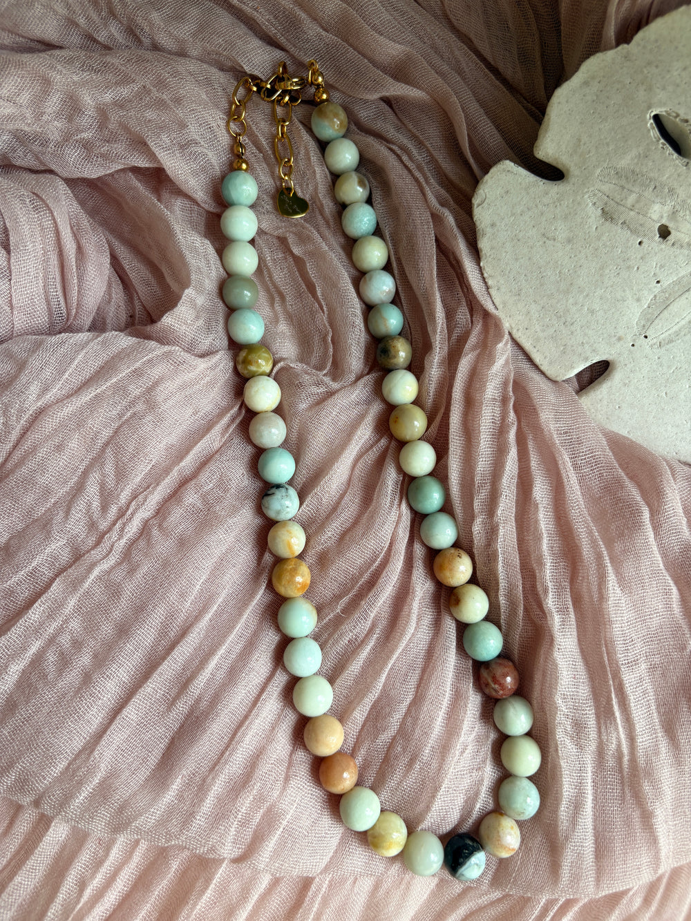 Sea Breeze Round Amazonite Necklace - Sky’s Gem Box