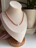Czech Glass Necklace with Single Pearl - Sky’s Gem Box