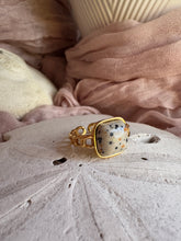 Adjustable Dalmatian Jasper Chain Ring - Sky’s Gem Box