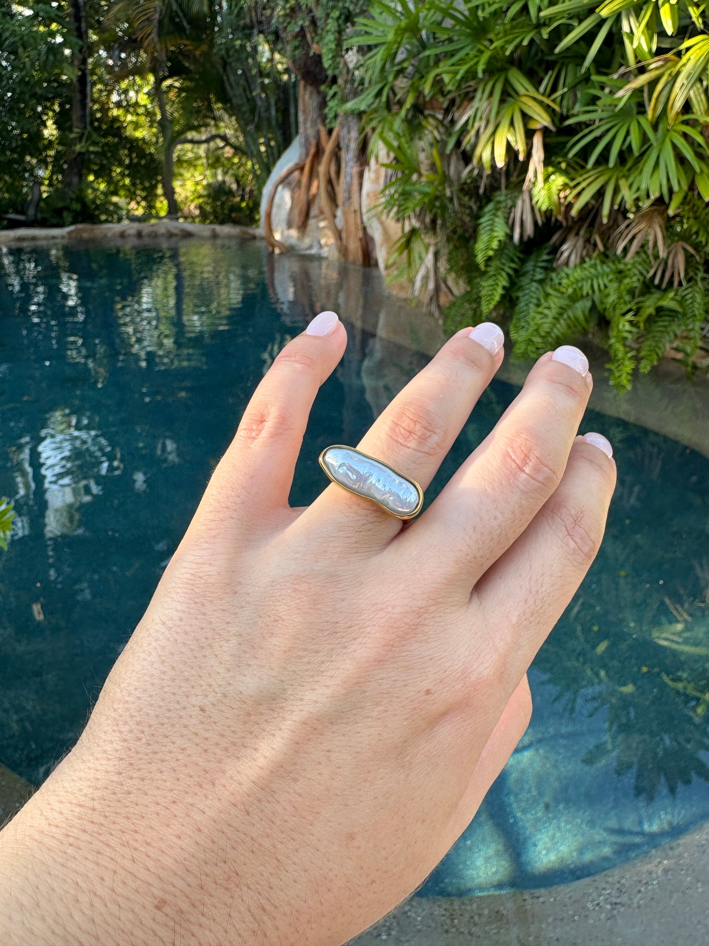 Baroque Pearl Statement Ring - Sky’s Gem Box