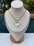 Murano Heart Pendant Necklace - Sky’s Gem Box