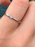 Dainty Square Stacking Ring - Sky’s Gem Box