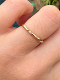 Dainty Square Stacking Ring - Sky’s Gem Box