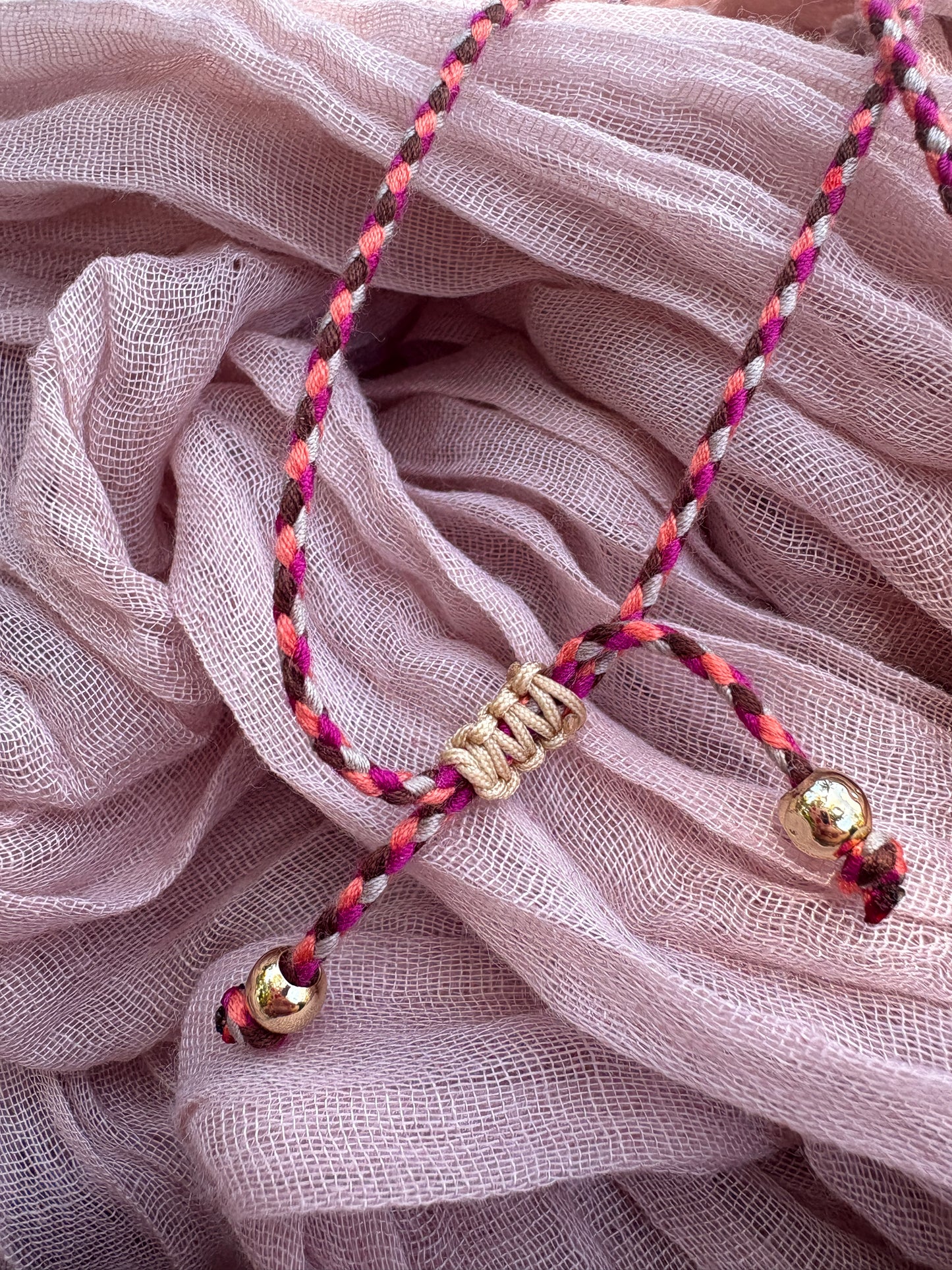 Bubble Letter Necklace on adjustable cord