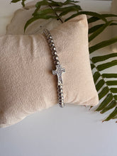 Chunky CZ Cross beaded bracelet