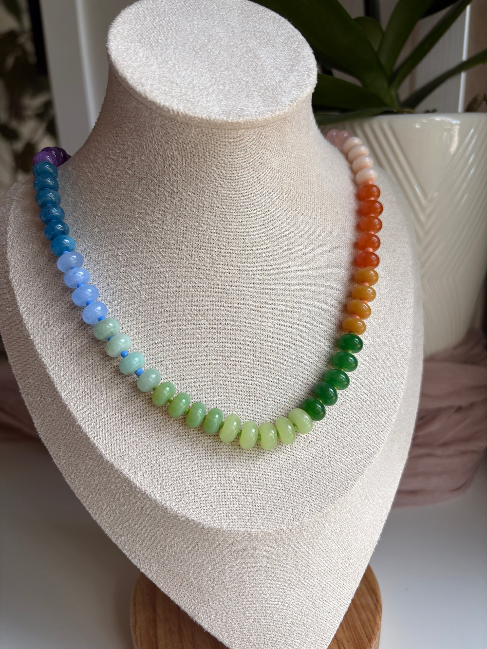Rainbow Agate Necklace - Sky’s Gem Box