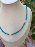Turquoise Seed Bead Necklace - Sky’s Gem Box