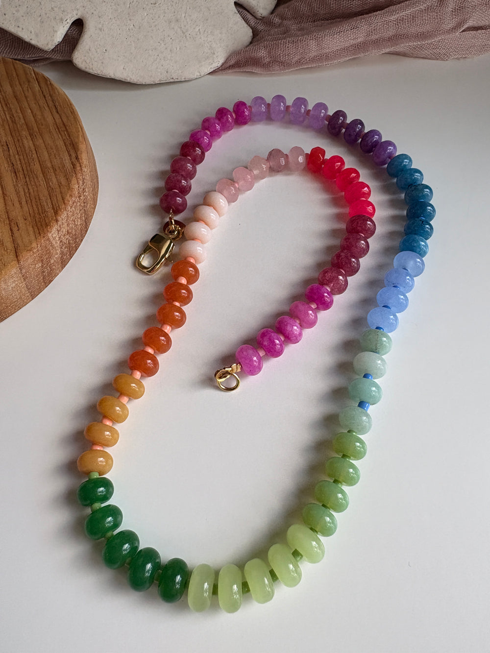 Rainbow Agate Necklace - Sky’s Gem Box