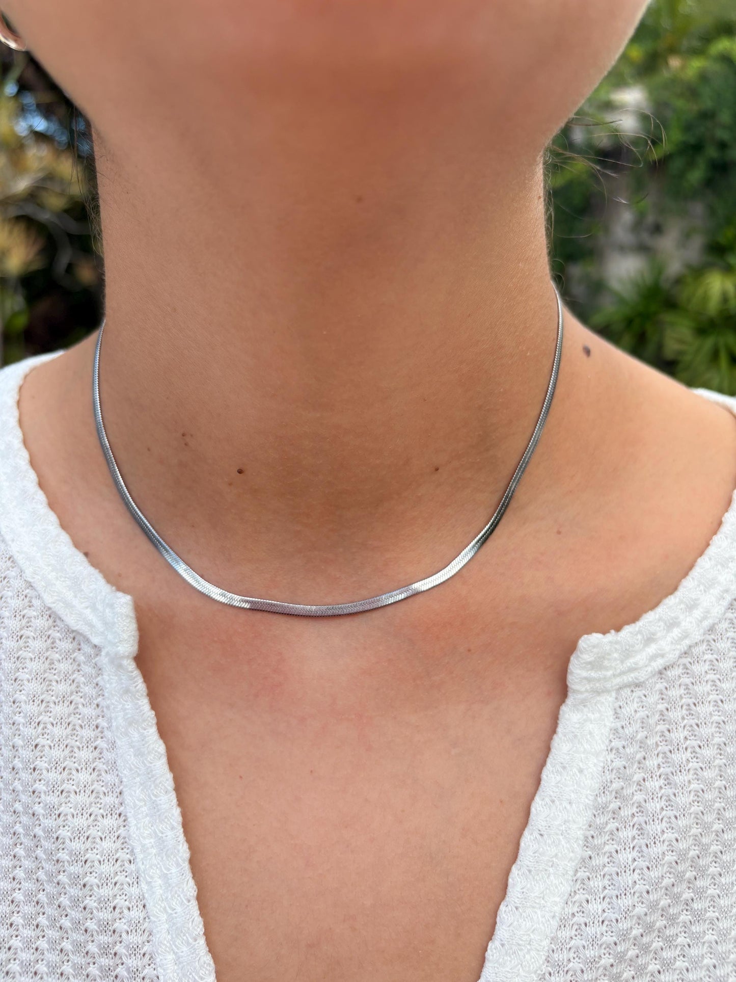 Silver Herringbone Chain
