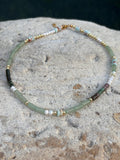 Ocean Green Beads and Pearl Necklace - Sky’s Gem Box