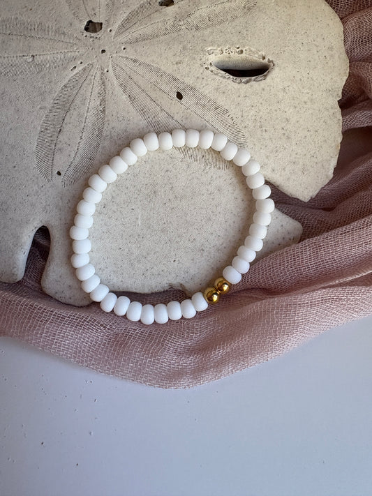 Kids- Matte White Bracelet
