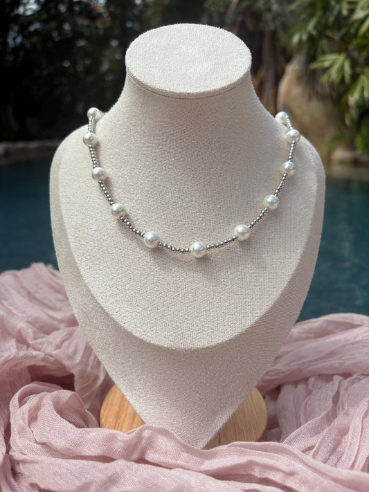 Stainless steel Pearl Necklace