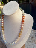 Neutral Tones Agate Necklace - Sky’s Gem Box