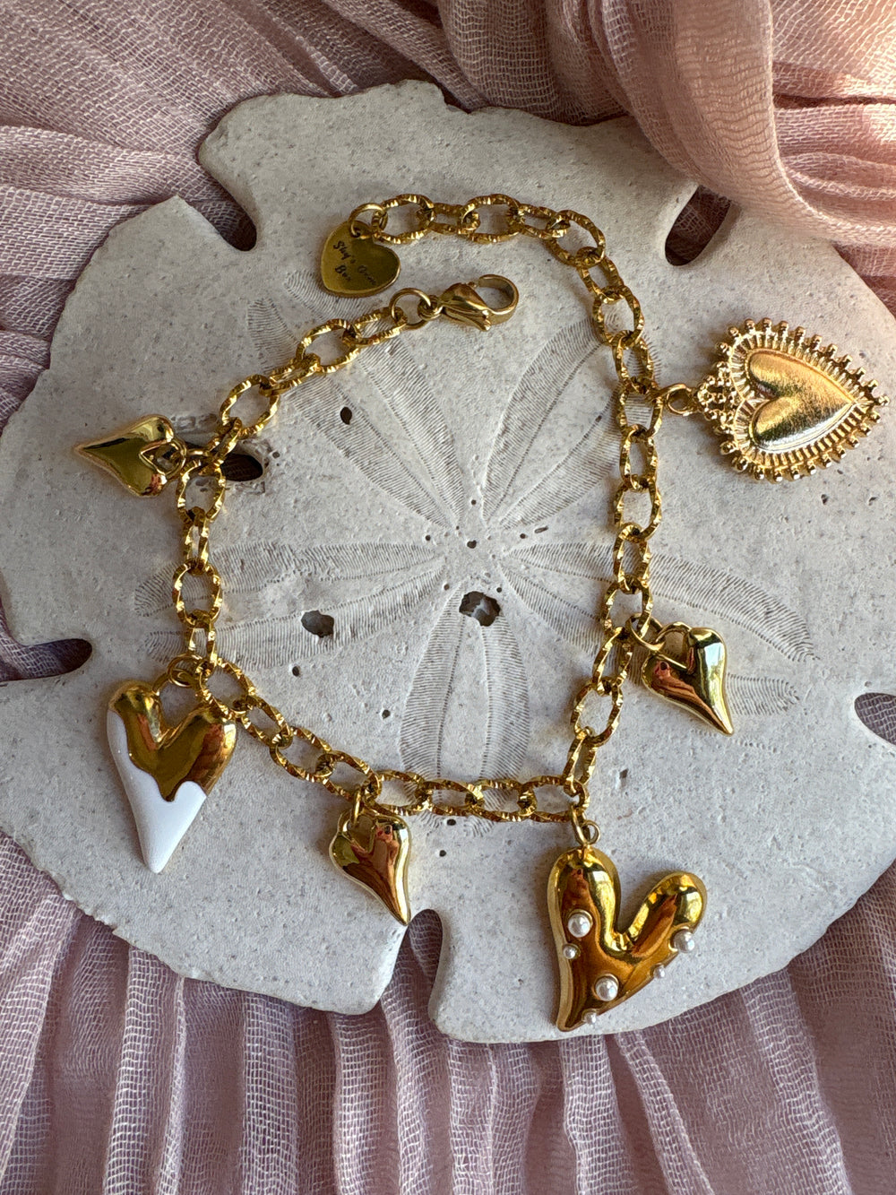 Heart Charm Bracelet - Sky’s Gem Box