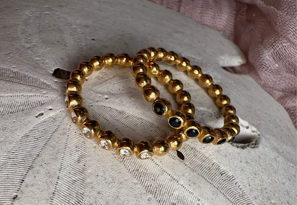 Beaded Stacking Ring - Sky’s Gem Box