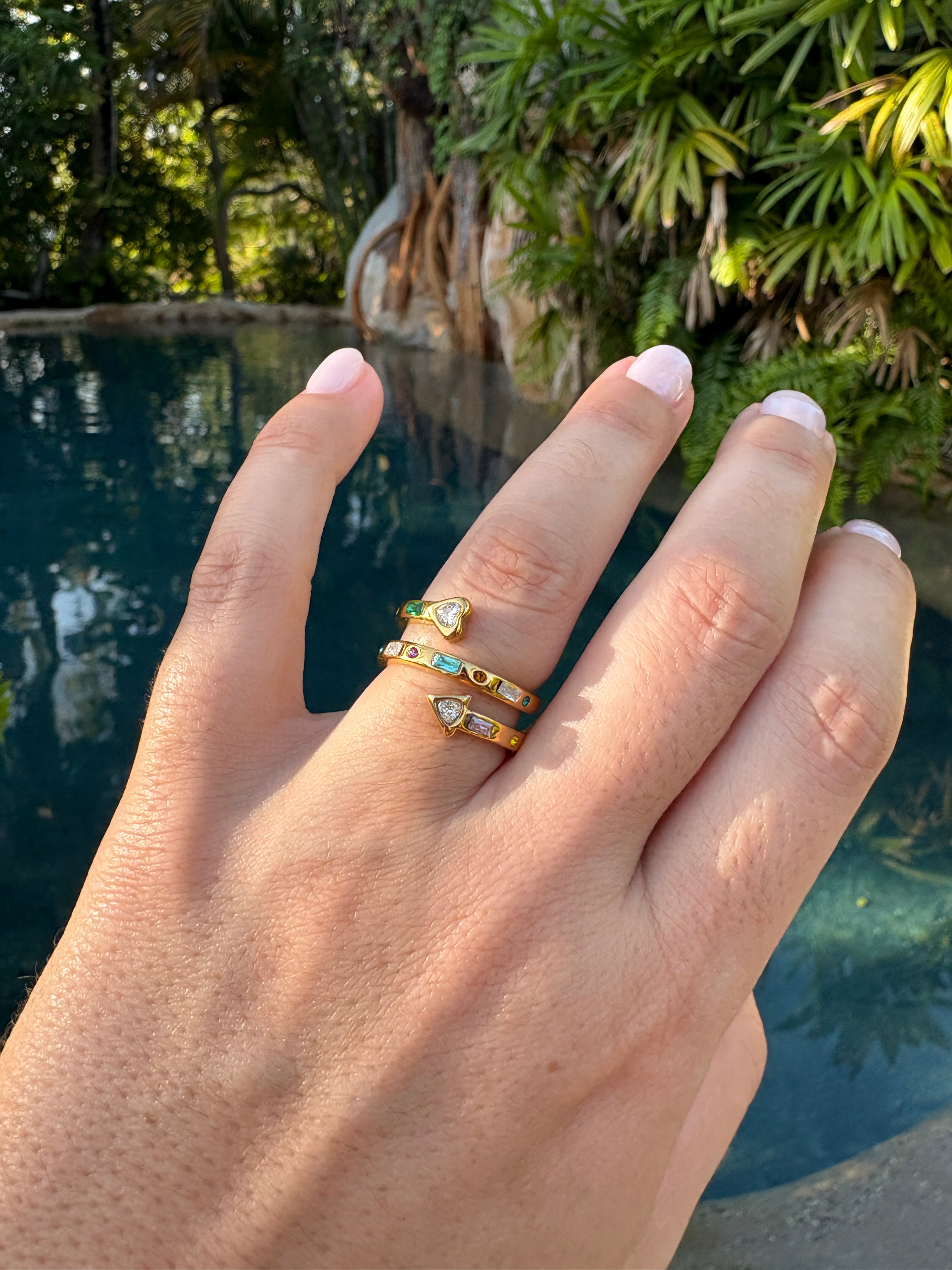 Rainbow Wrap Ring - Sky’s Gem Box