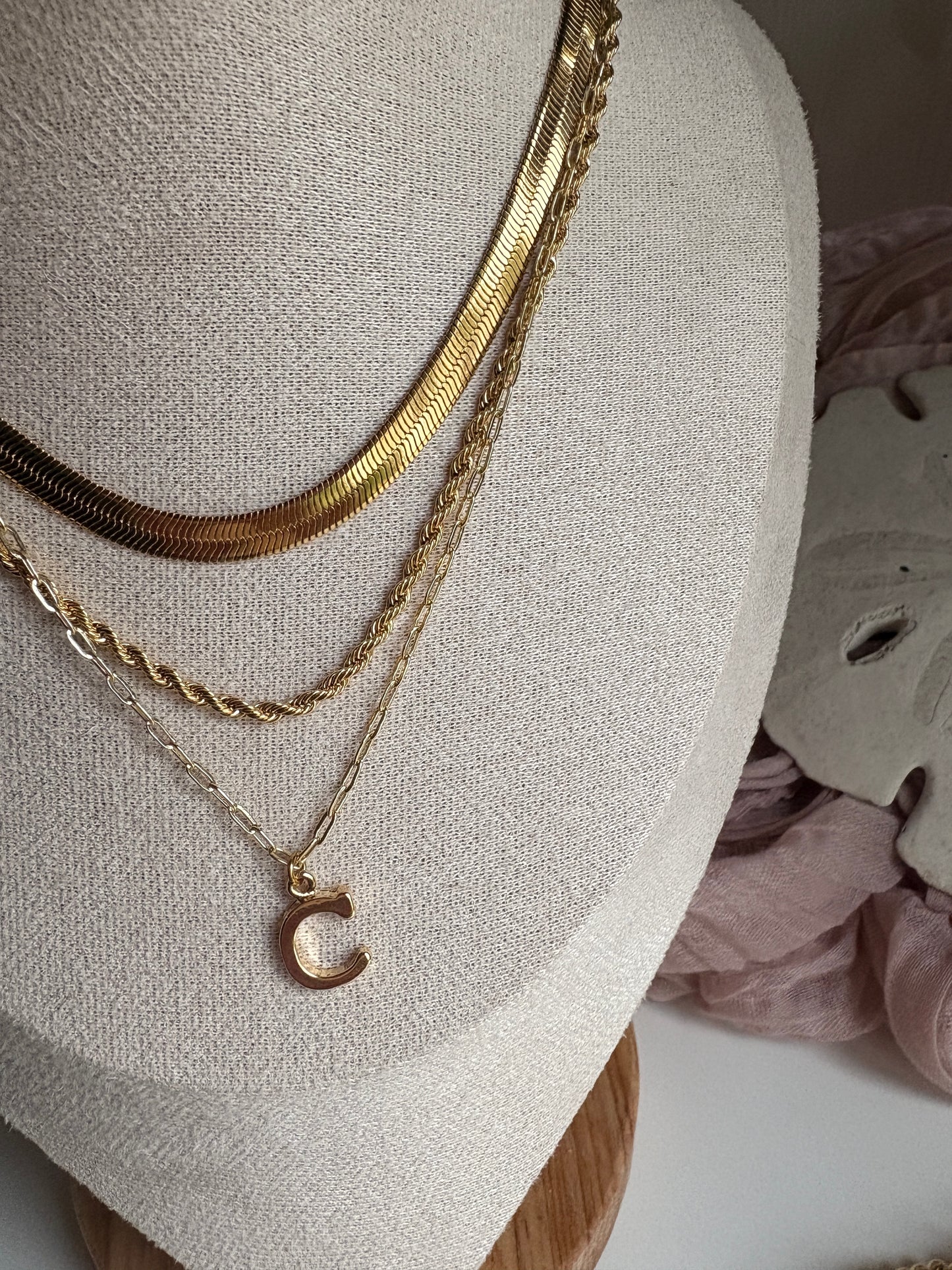 Classic Block Initial on Paperclip chain