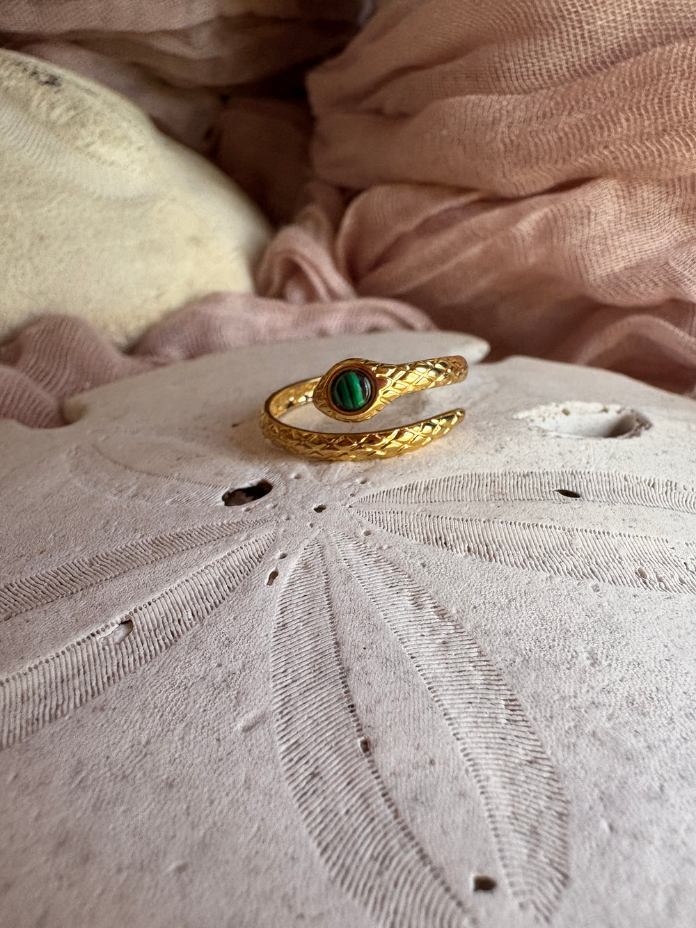Adjustable Snake Wrap Ring - Sky’s Gem Box