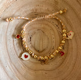 Adjustable Charm Bracelet on Cord - Sky’s Gem Box