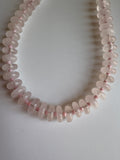 Pink Agate Necklace with Heart Pendant - Sky’s Gem Box