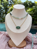 Ocean Green Beads and Pearl Necklace - Sky’s Gem Box