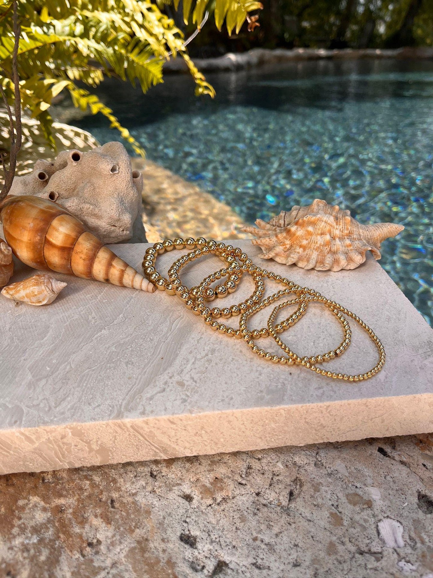 Gold plated Beaded Bracelets