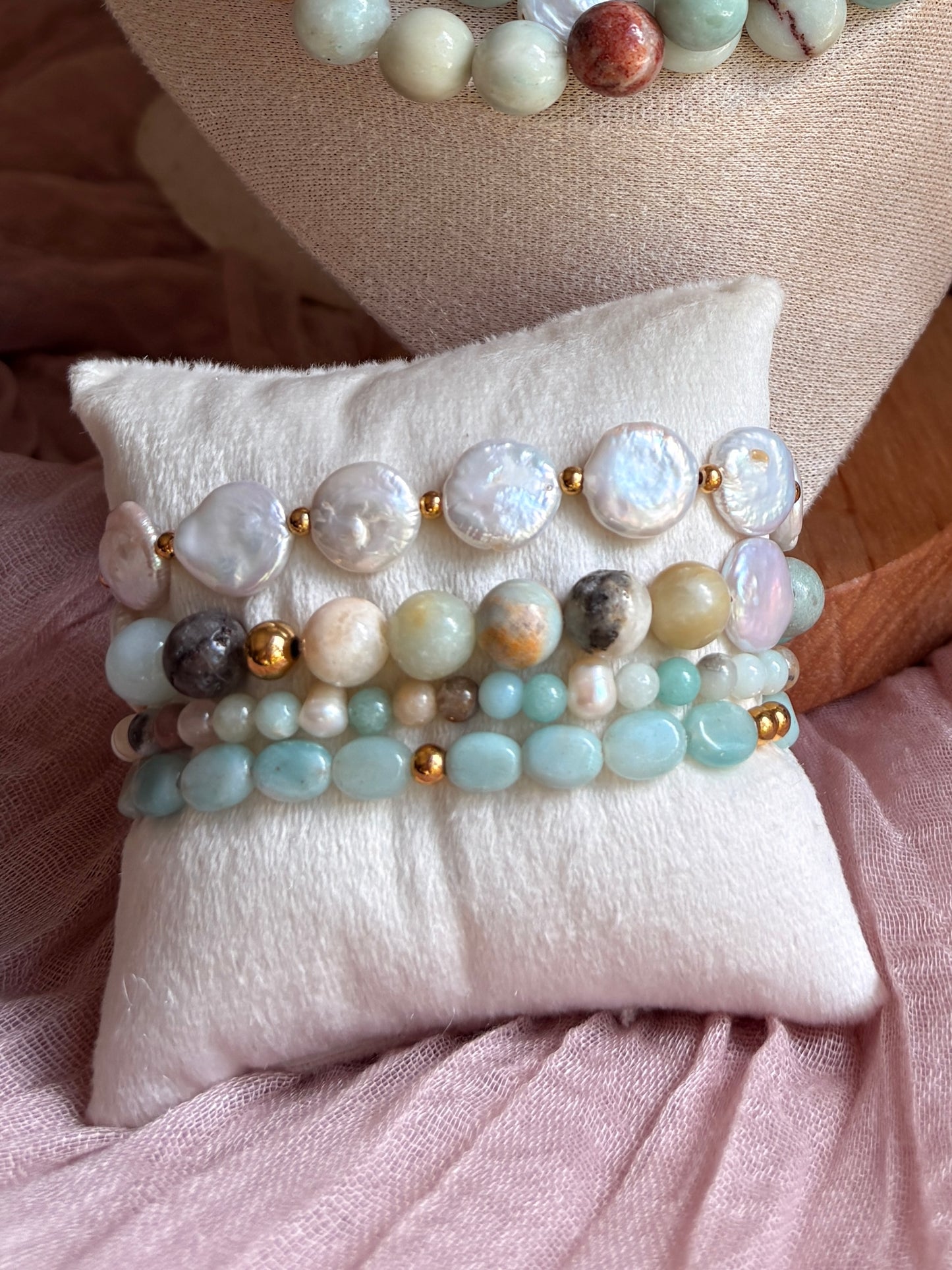 Sea Breeze Amazonite Bracelet Set