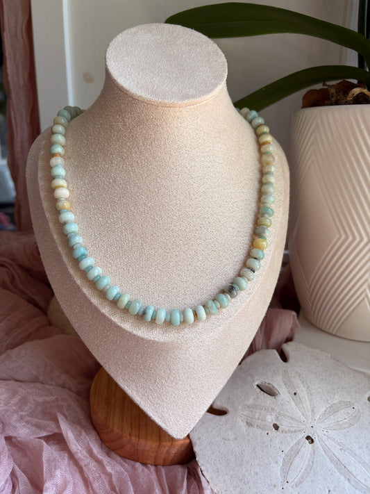 Sea Breeze Rondelle Amazonite Necklace