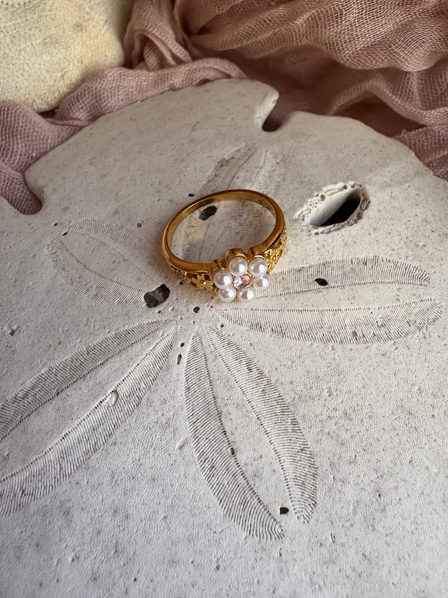 Pearl Flower Ring