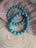 Turquoise dyed Howlite Bracelet