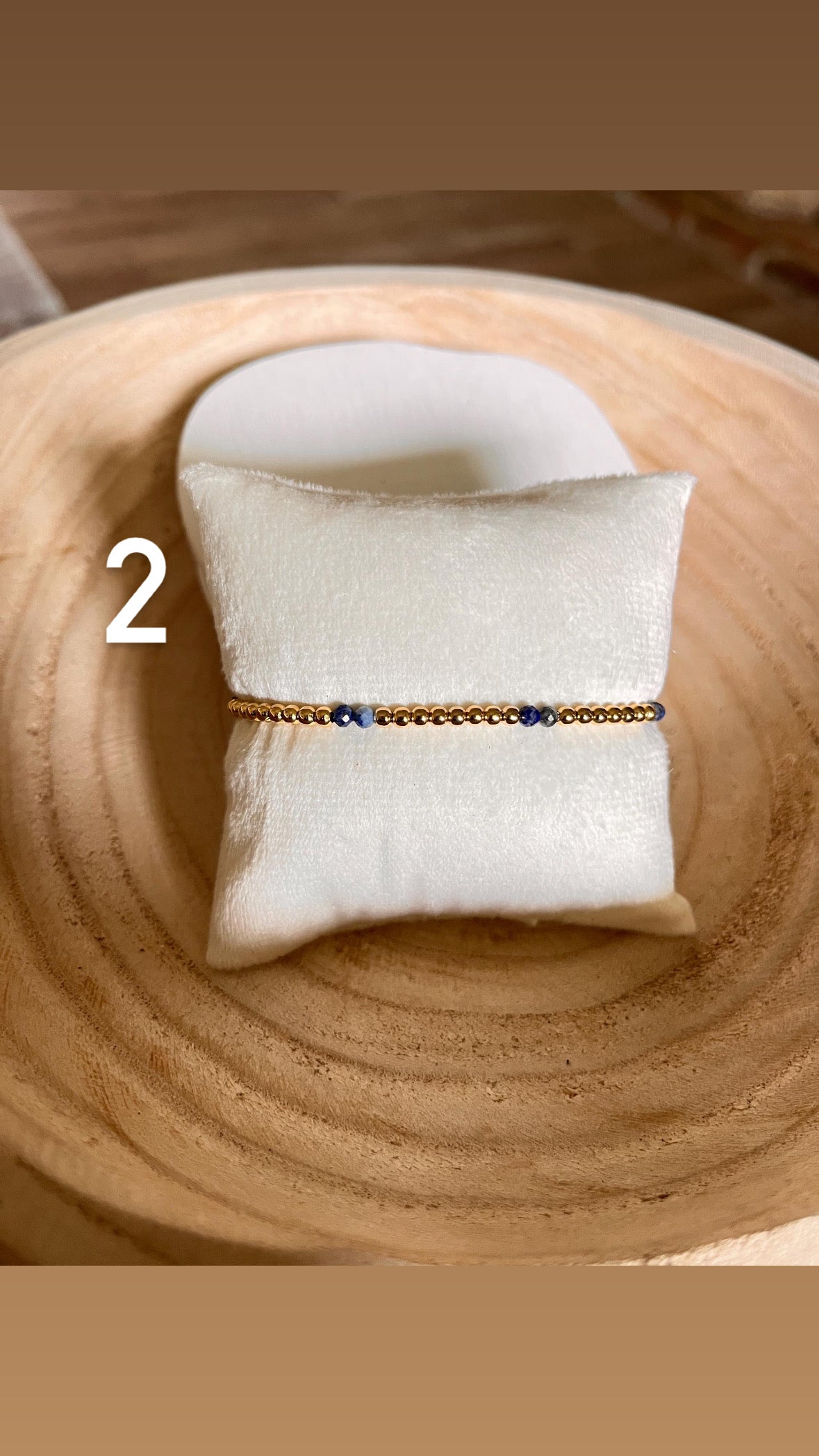 Blue Beaded Bracelet Stack