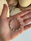 Kids- Agate & Rhodochrosite Beaded Bracelet - Sky’s Gem Box