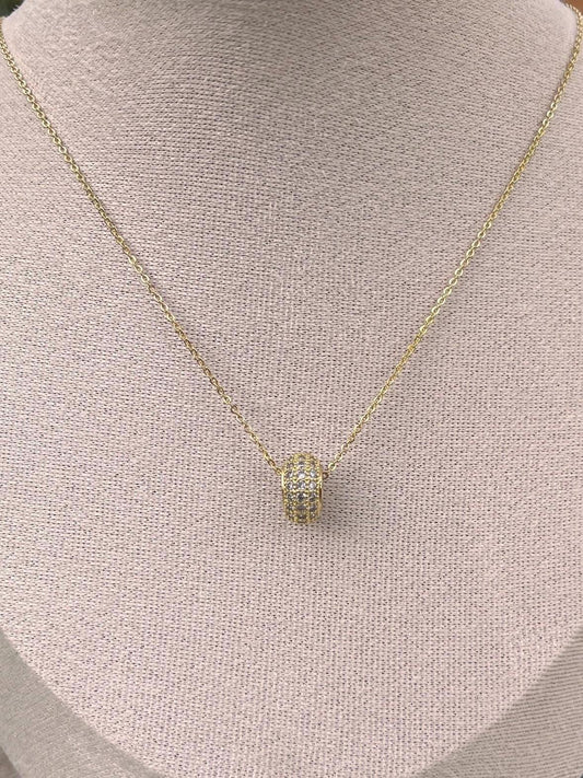 Dainty Micro Pave Spacer necklace