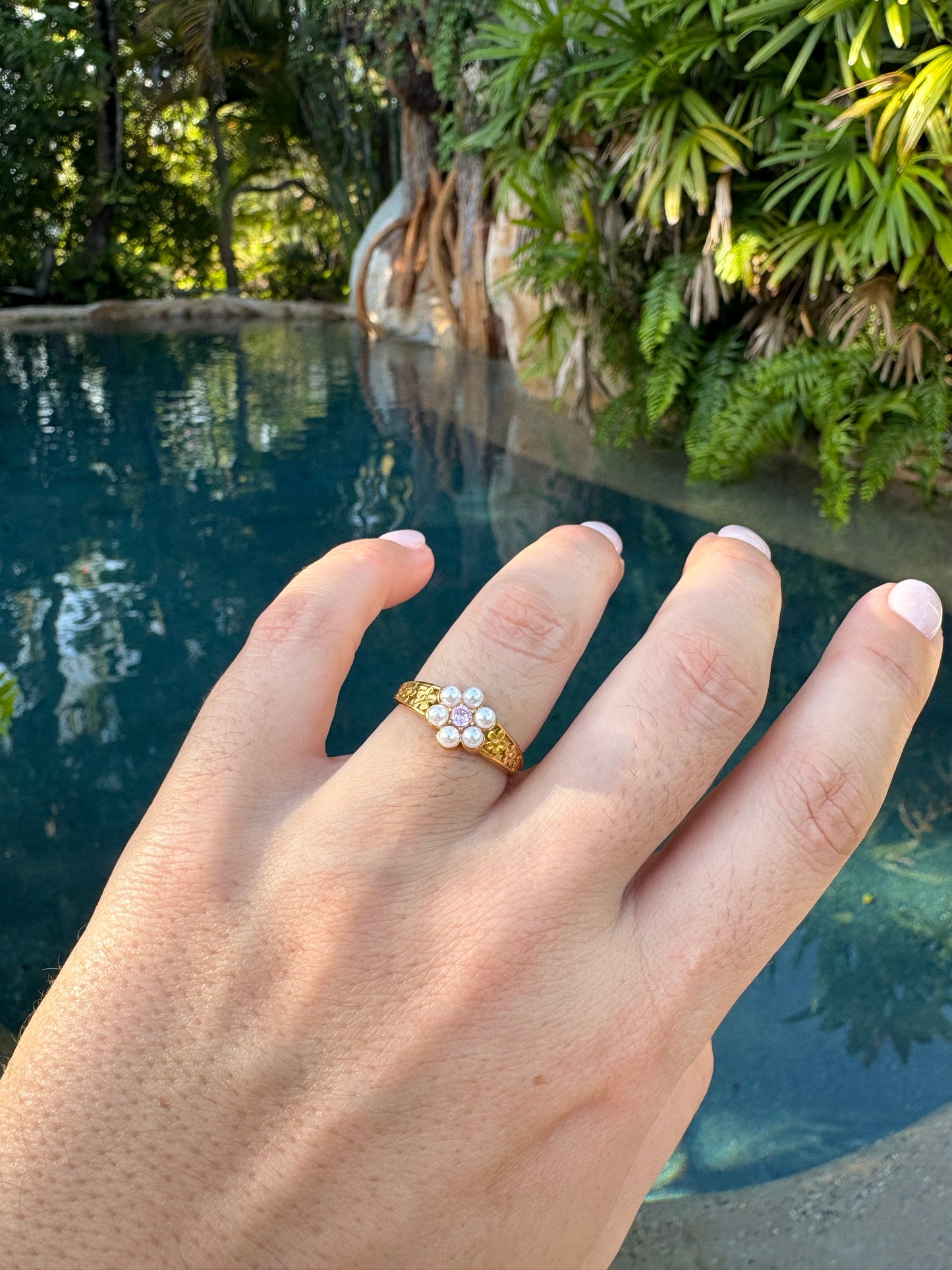 Pearl Flower Ring