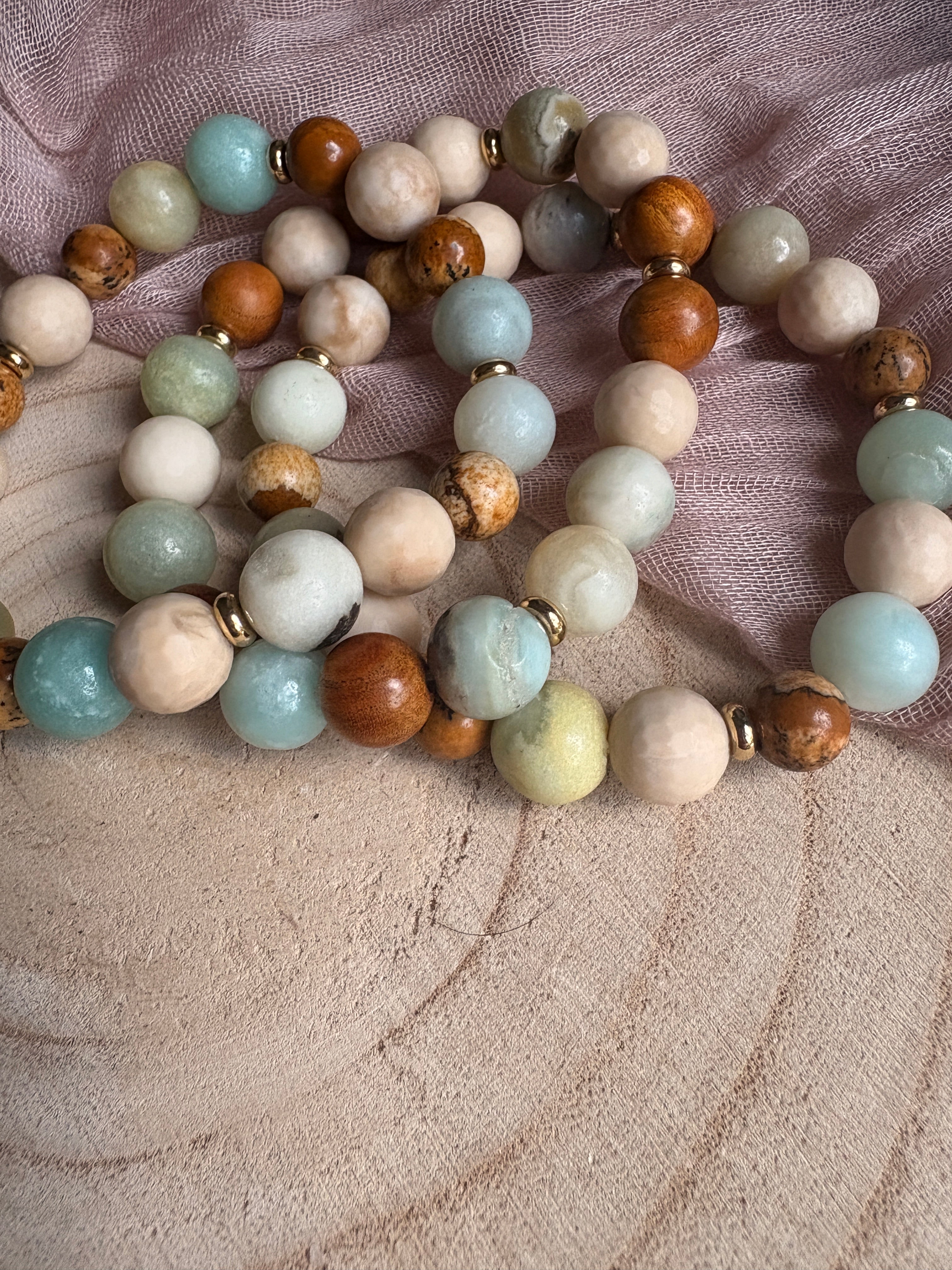 Jasper Blend and Amazonite Bracelet