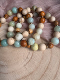 Jasper Blend and Amazonite Bracelet