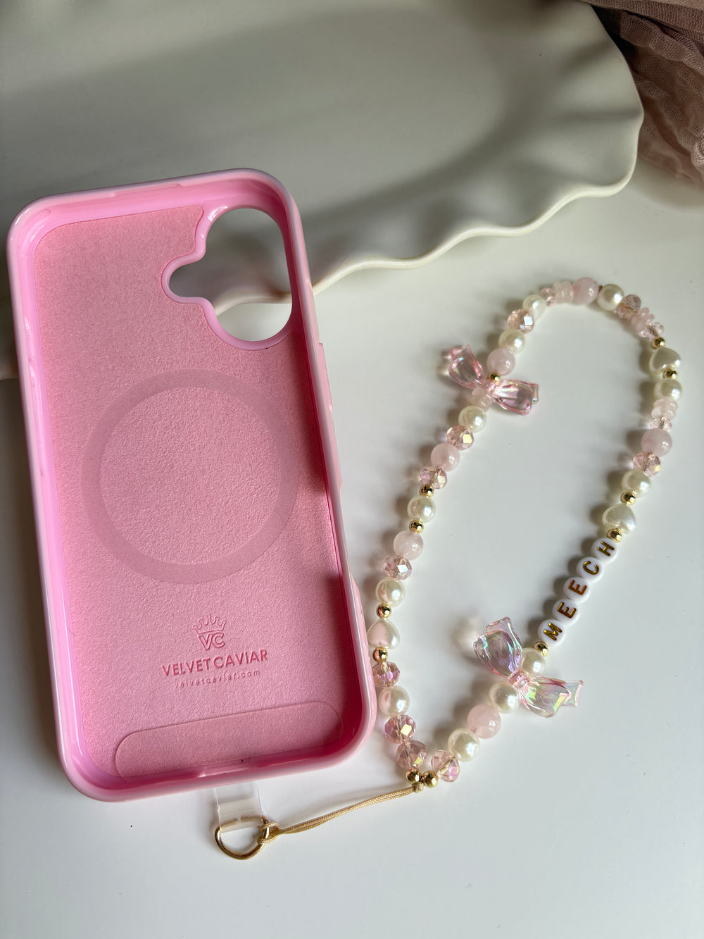 Pink Bows Phone Strap - Sky’s Gem Box
