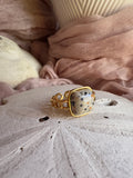 Adjustable Dalmatian Jasper Chain Ring - Sky’s Gem Box