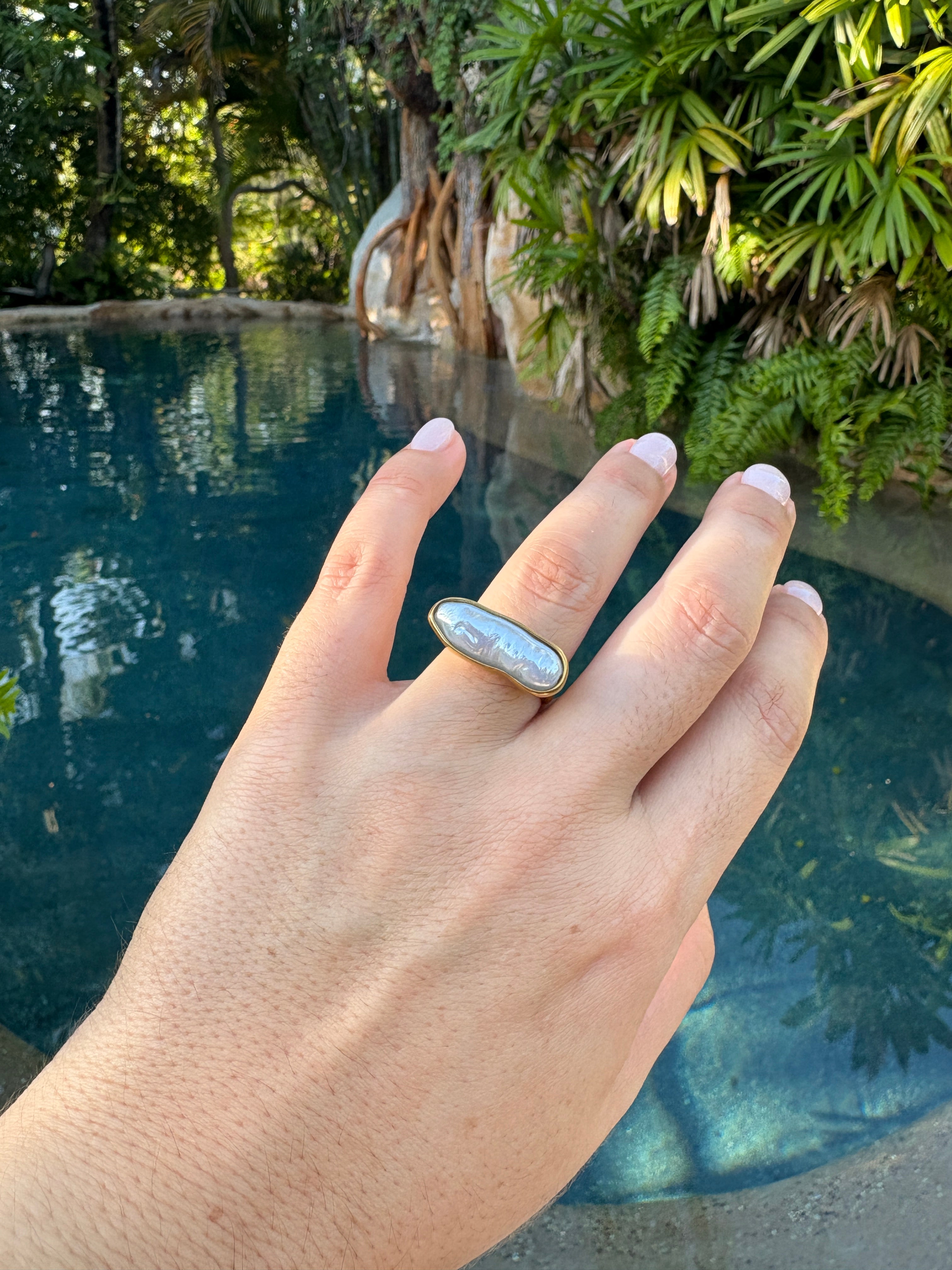 Baroque Pearl Statement Ring - Sky’s Gem Box