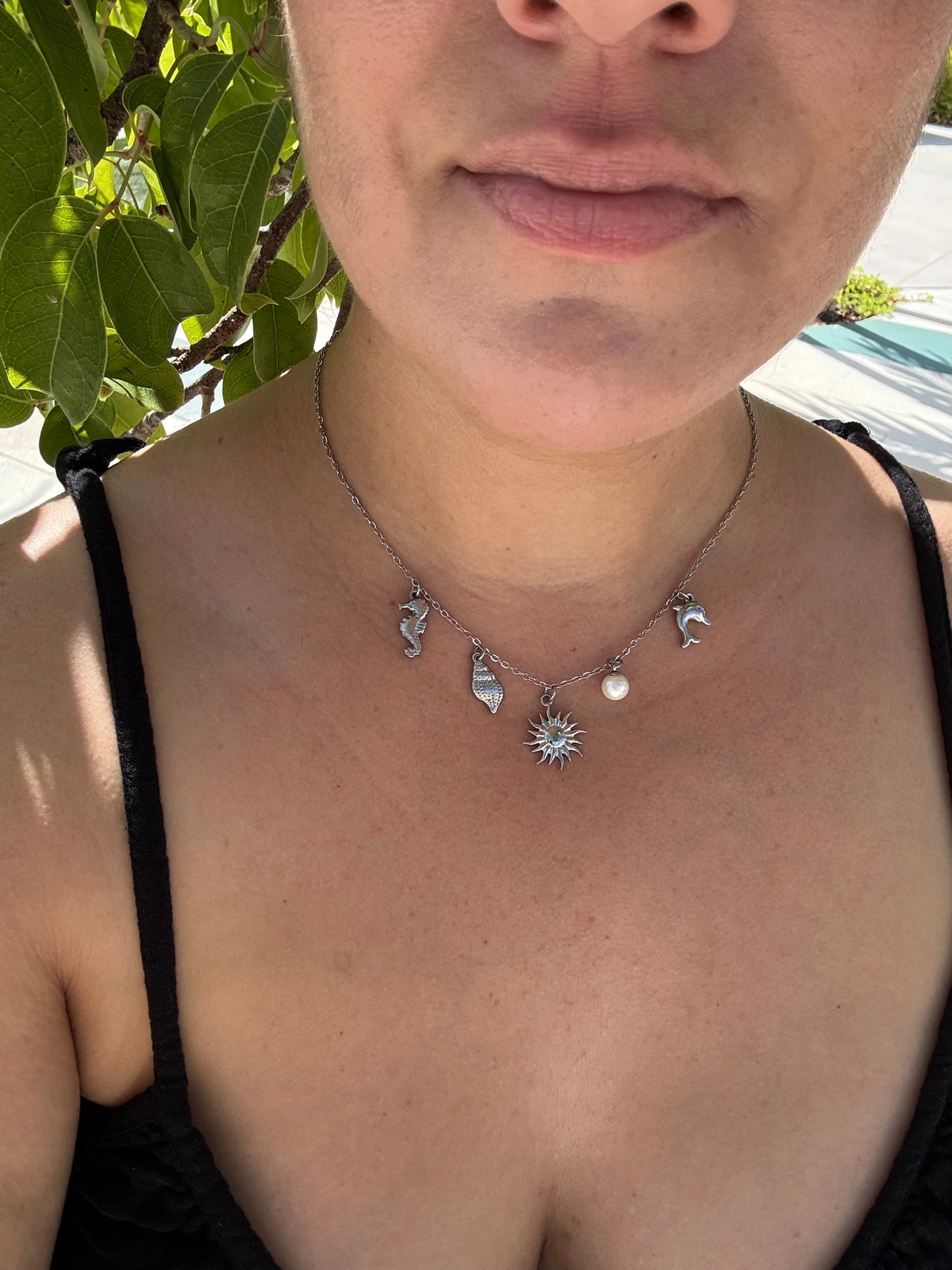 Silver Nautical Charm Necklace