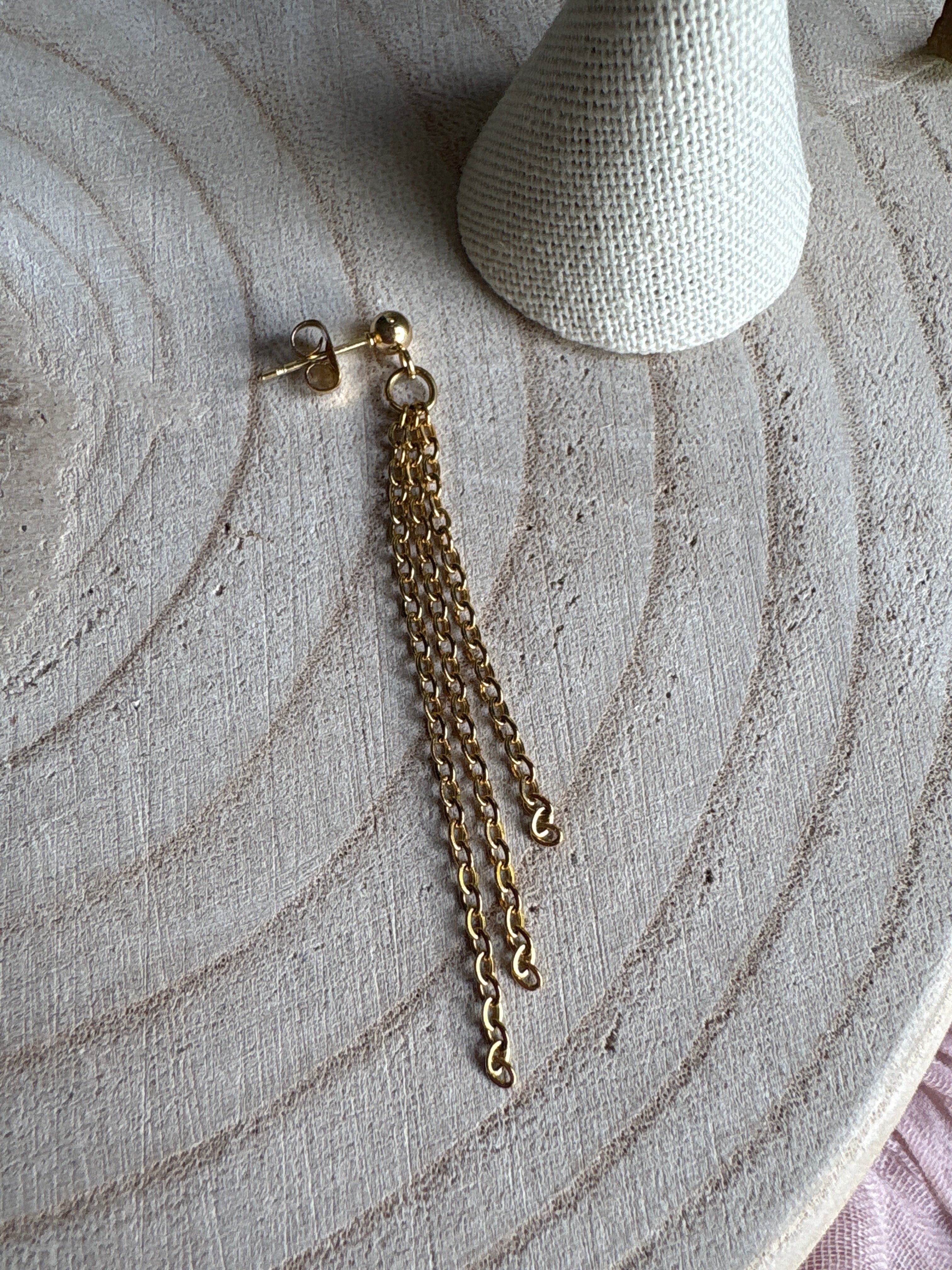 Gold Chain Dangle Earrings
