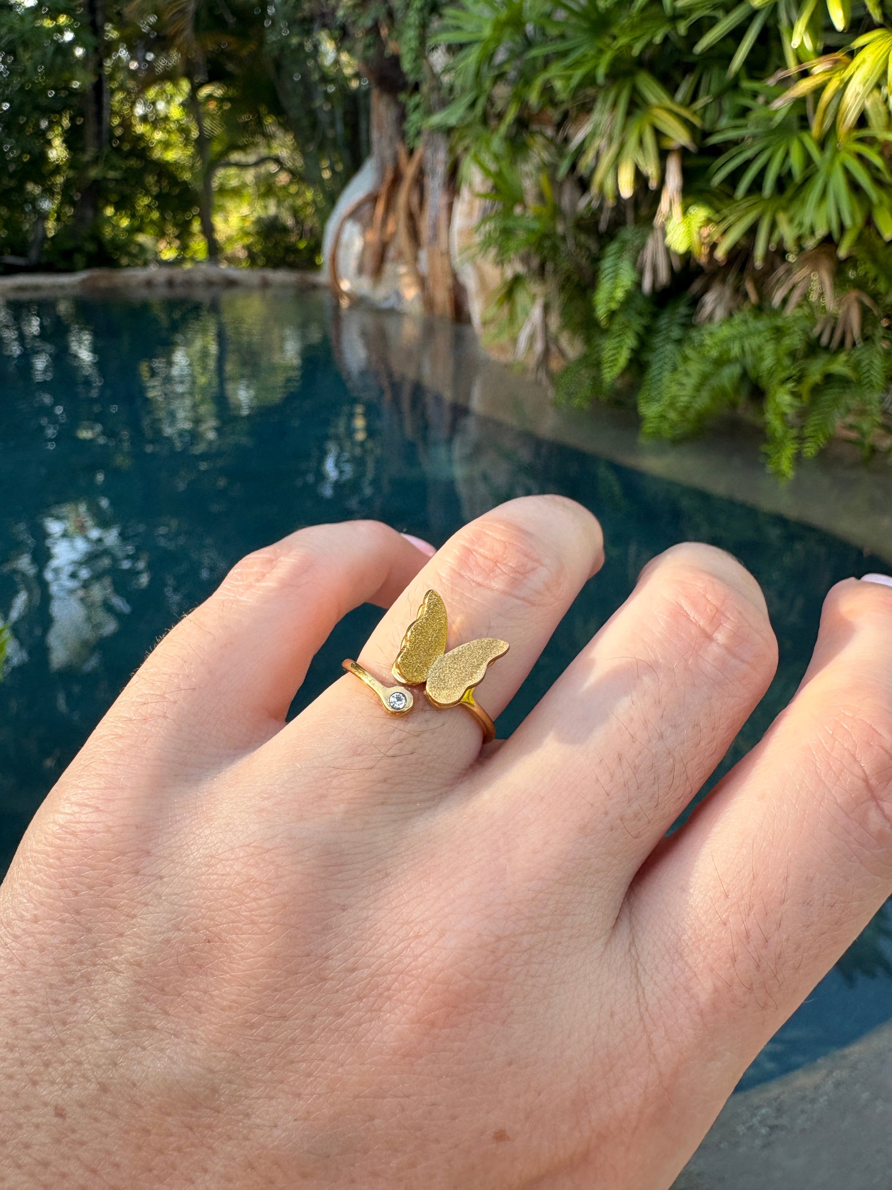 Adjustable Butterfly Ring - Sky’s Gem Box