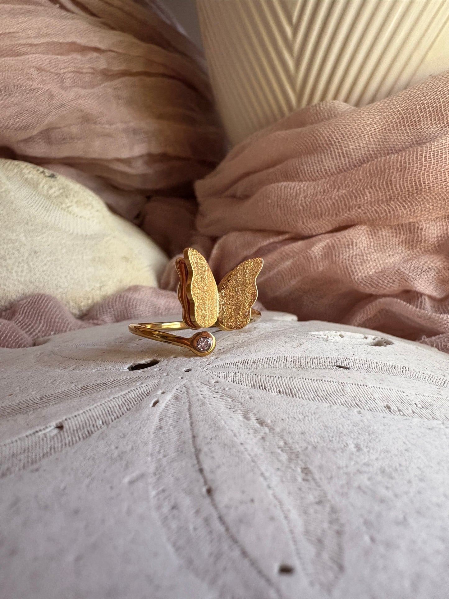 Adjustable Butterfly Ring