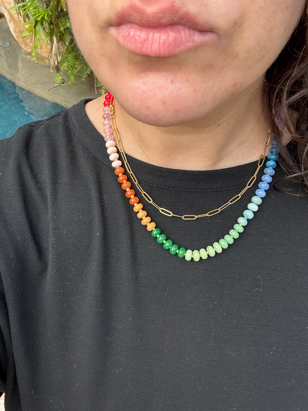 Rainbow Agate Necklace - Sky’s Gem Box