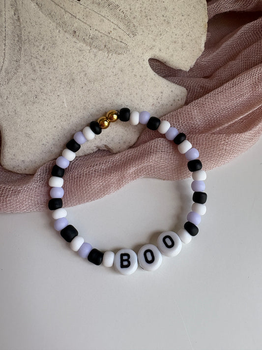 Kids- Matte Boo Halloween Bracelet