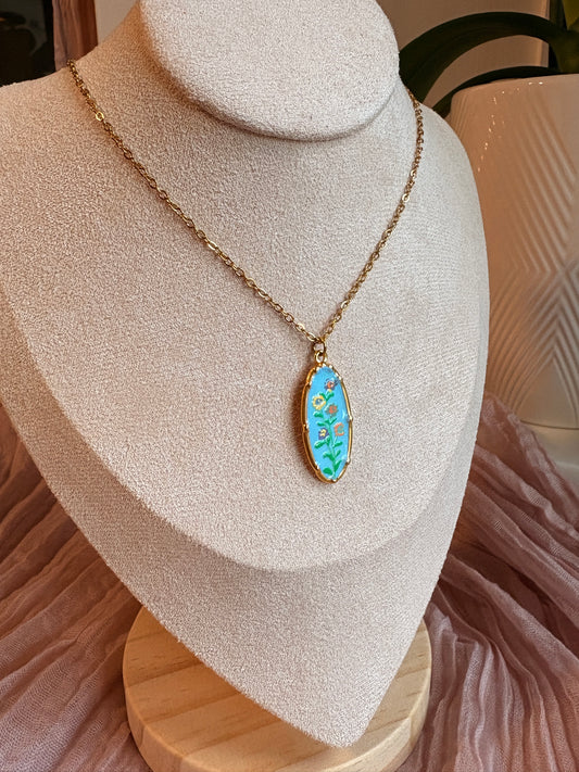Wildflower Pendant Necklace - Sky’s Gem Box