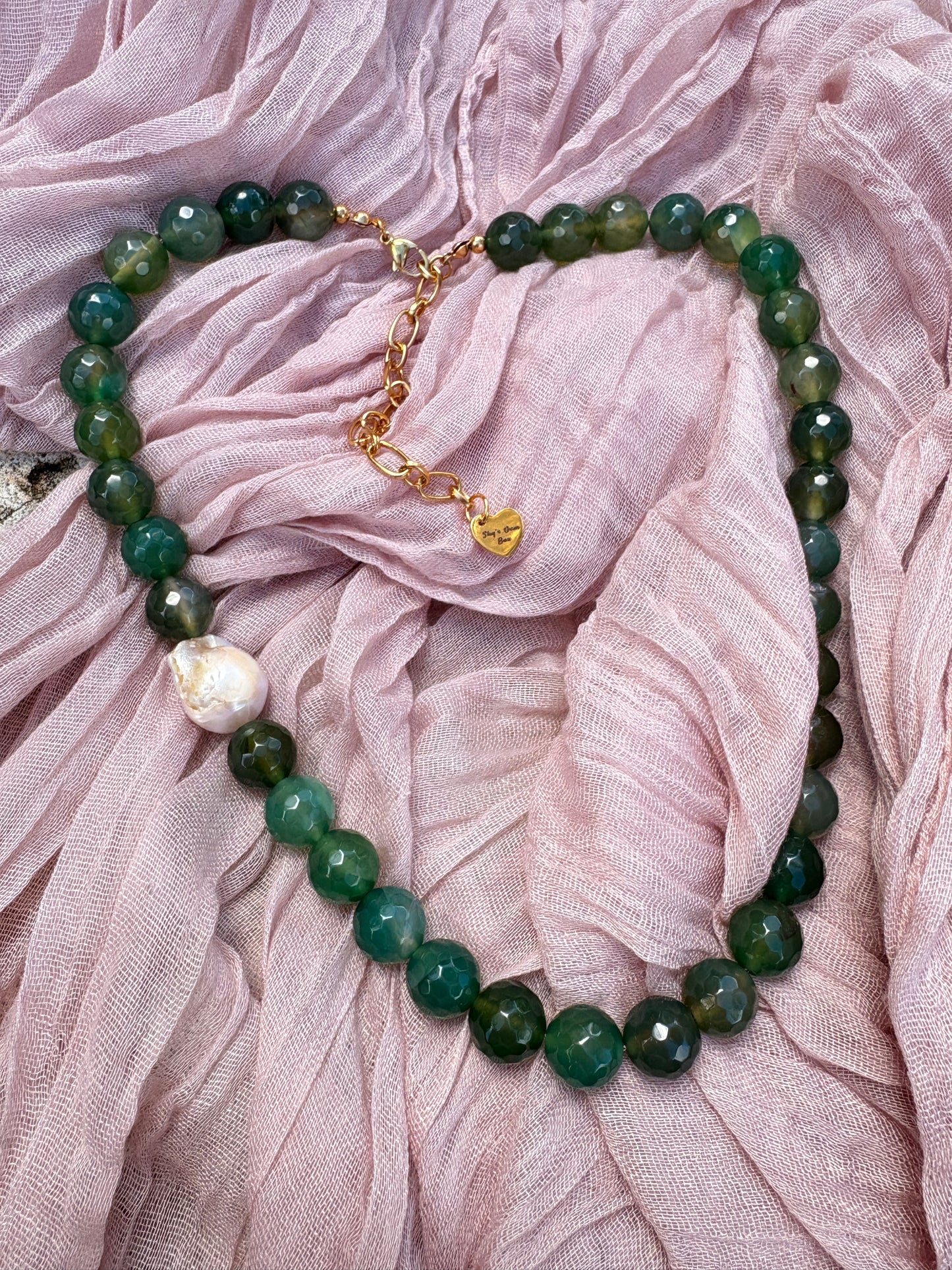 Dark Green Bubble Beads Necklace