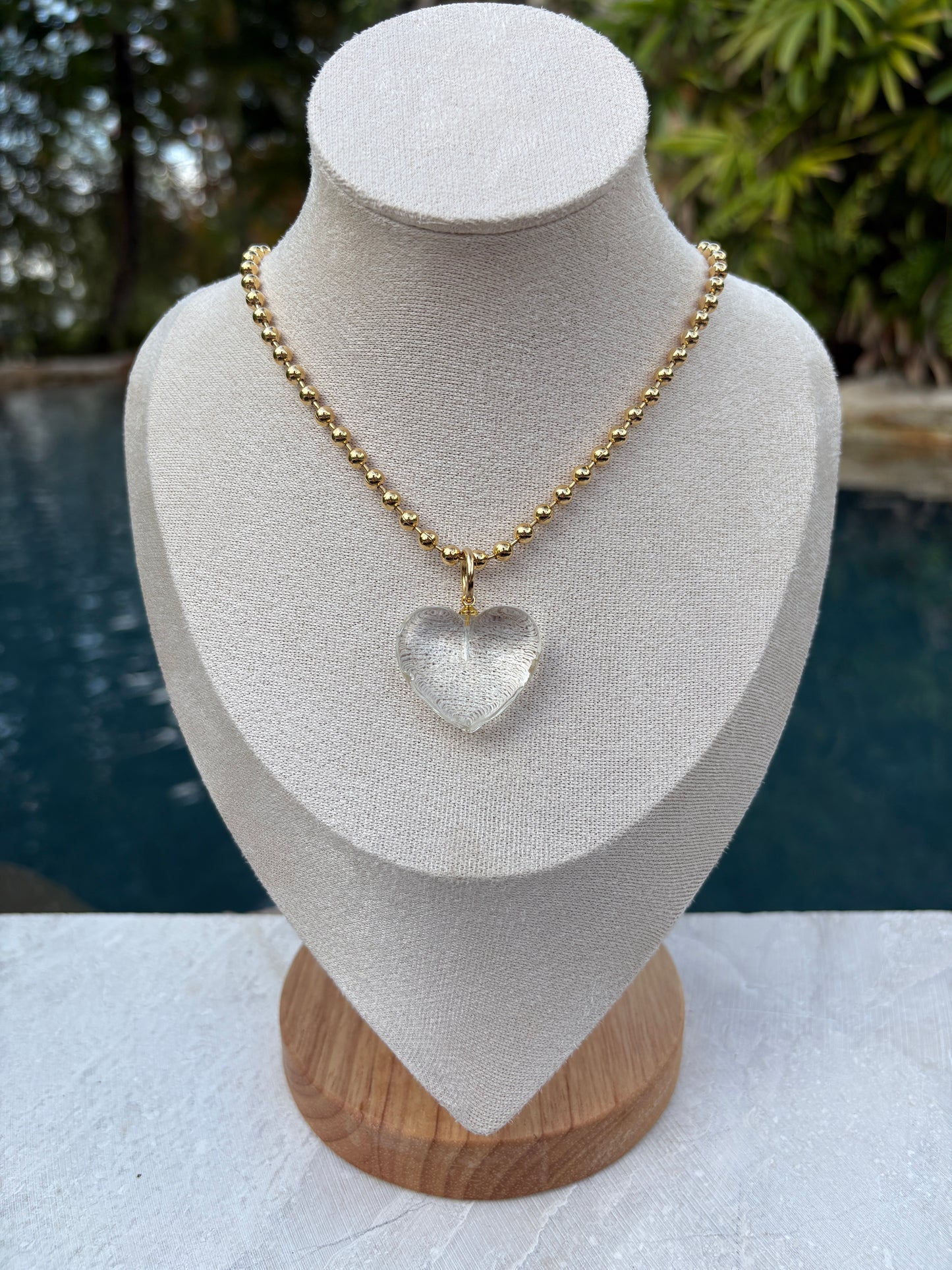 Murano Heart Pendant Necklace