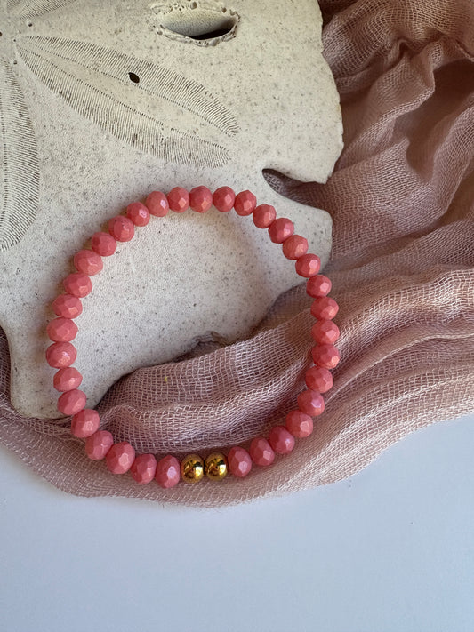 Kids- Watermelon Czech Glass Bracelet
