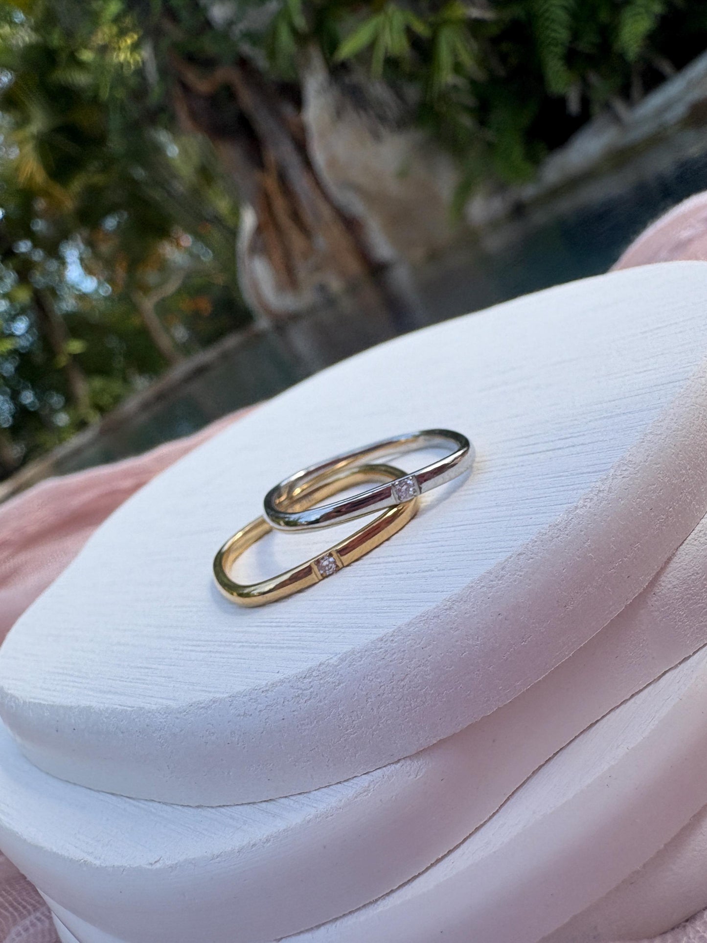 Dainty Square Stacking Ring